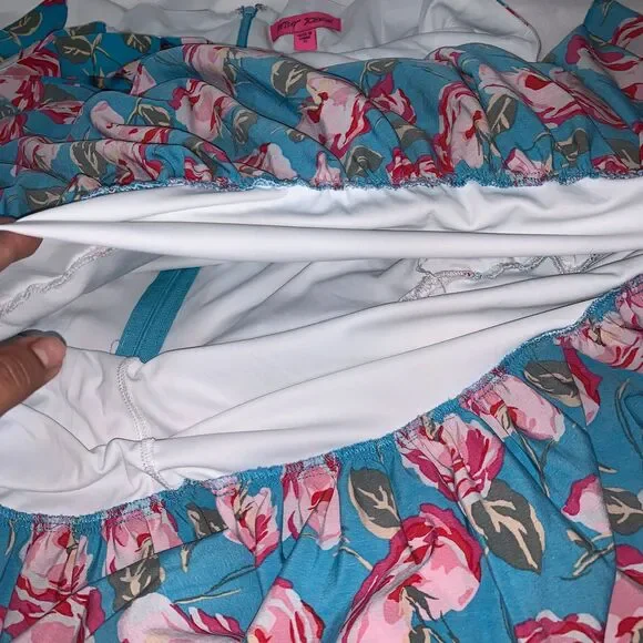 Betsy Johnson ruched back floral sundress size 12, floral chic summer dress - Picture 9 of 10